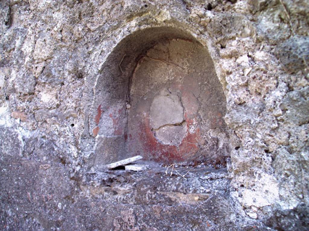 VII.12.11 Pompeii. July 2008. Niche on east wall. Photo courtesy of Jared Benton.