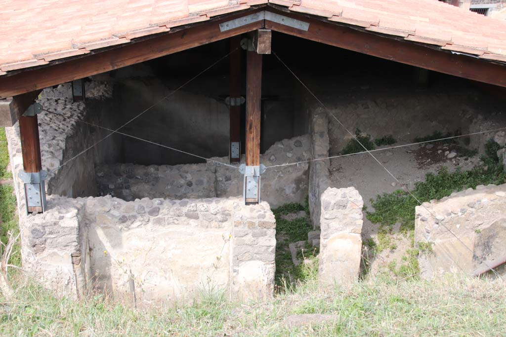 Stabiae, Villa Arianna, September 2021. Looking north towards rooms 77 and 79. Photo courtesy of Klaus Heese.