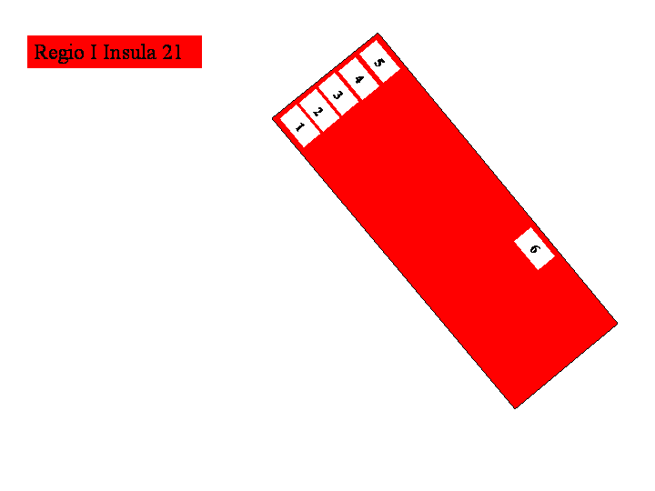 Pompeii Regio I(1) Insula 21. Plan of entrances 1 to 6