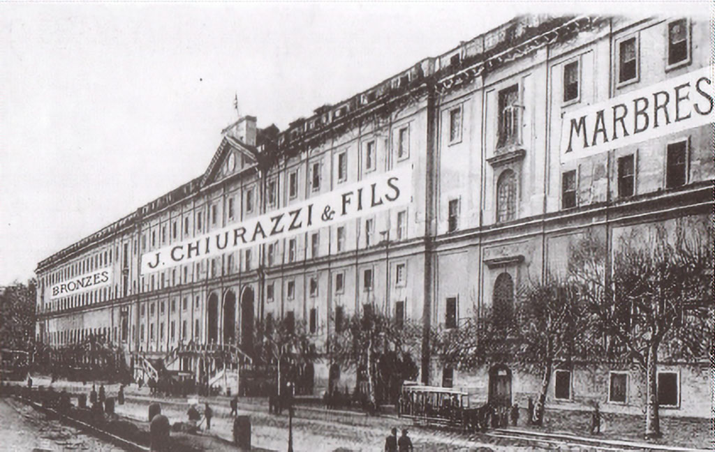 The Fonderia Chiurazzi in the Reale Ospizio dell' Albergo dei Poveri in Naples. Early 1900s.