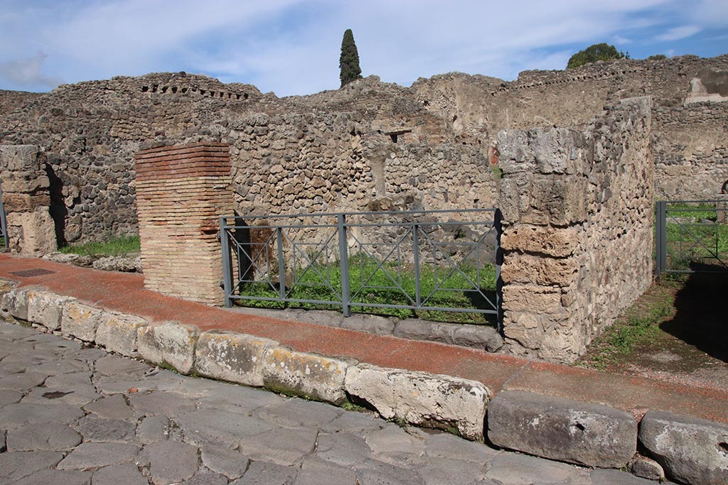 I.2.4 Pompeii. October 2024. Looking north-east from Via Stabiana towards entrance doorway. Photo courtesy of Klaus Heese.