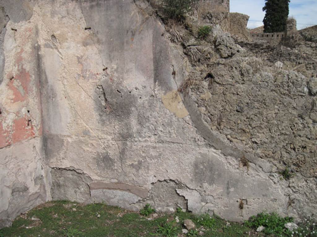 I.3.3 Pompeii. September 2010. Upper peristyle area, east wall in room in north-west corner. Photo courtesy of Drew Baker
