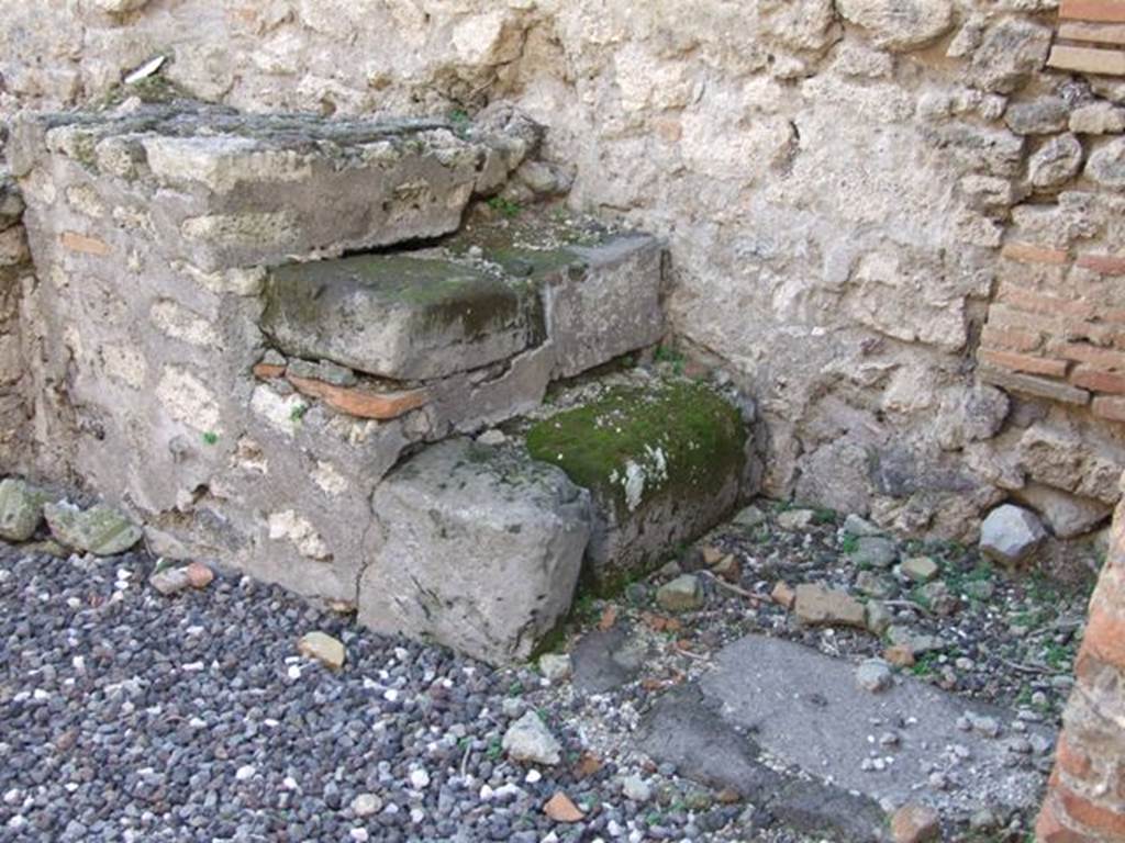 I.3.15 Pompeii.  December 2007.  Stairs in north west corner near entrance.