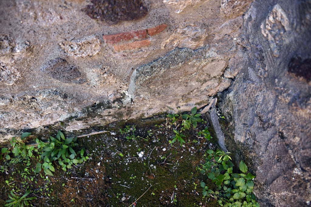 I.4.25/1.4.5 Pompeii. October 2019. Cubiculum 8, lower south wall in south-west corner.
Foto Tobias Busen, ERC Grant 681269 DCOR.

