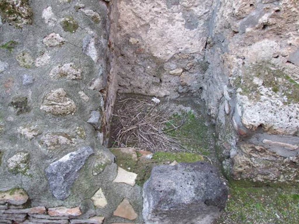 I.4.25/I.4.5 Pompeii. December 2007. Room 42, west wall. Small area in south-west corner.