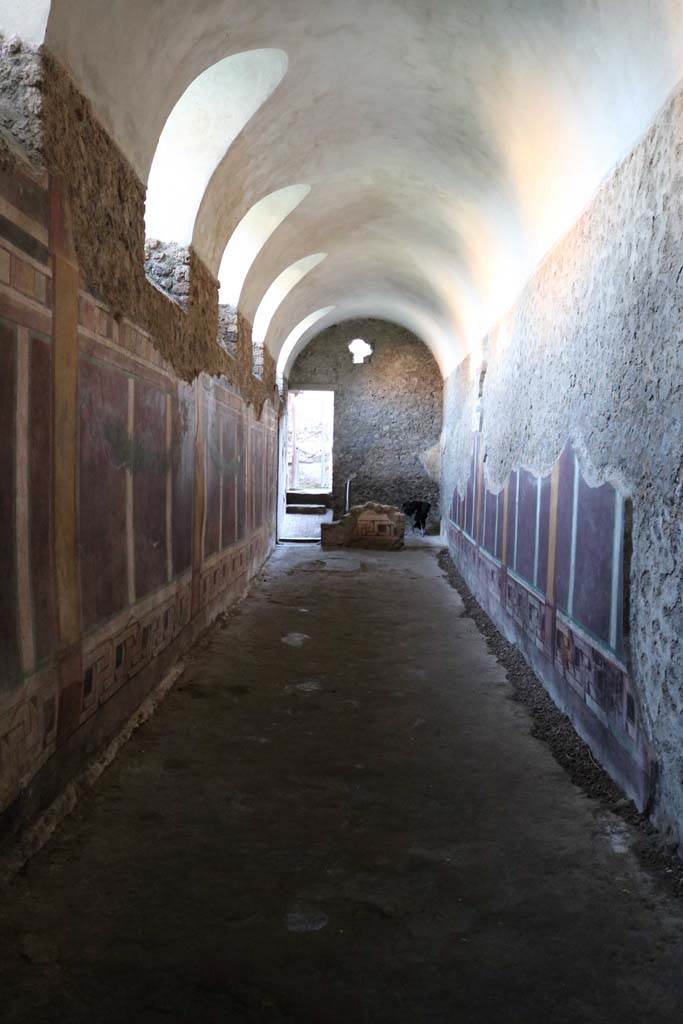 I.6.2 Pompeii. December 2018. 
Looking south along the west wing of cryptoporticus. Photo courtesy of Aude Durand.
