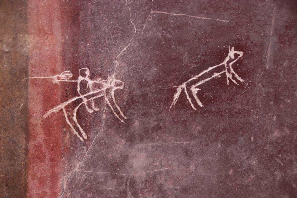 I.6.2 Pompeii. September 2019. West wall of west wing, detail of graffiti. Photo courtesy of Klaus Heese.

