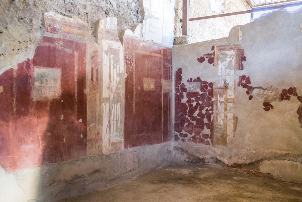 I.6.4 Pompeii. December 2021. Room 2, looking east along north wall, towards north-east corner. Photo courtesy of Johannes Eber.