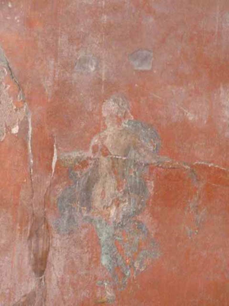 I.6.7 Pompeii. September 2017. Painted flying cupid at east end of north wall. Photo courtesy of Klaus Heese.