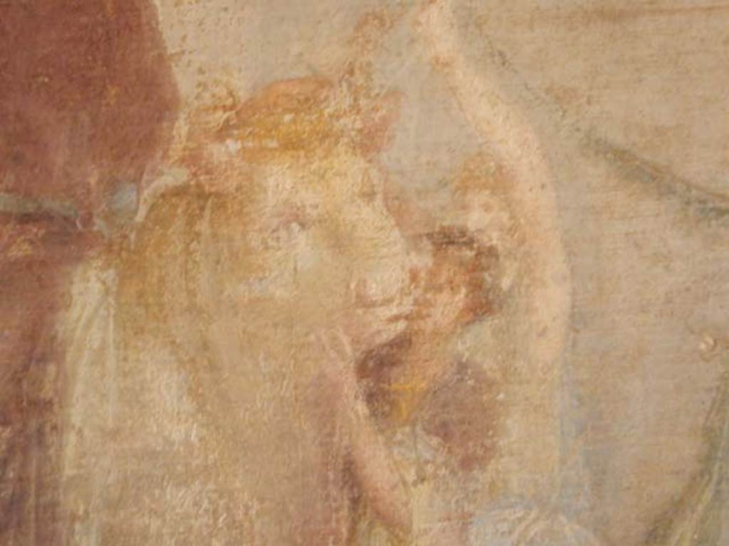 I.8.9 Pompeii. May 2015. Room 7, detail from wall painting of Europa and the Bull. 
Photo courtesy of Buzz Ferebee.
