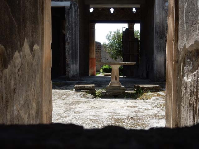 I.9.5 Pompeii. May 2015. Room 1, fauces. Looking south across atrium. Photo courtesy of Buzz Ferebee.
