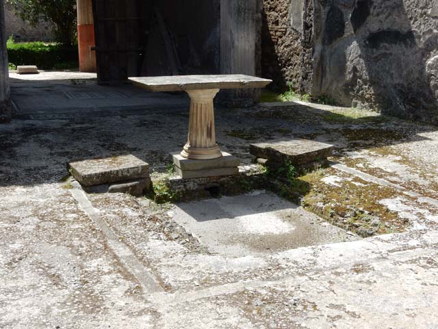 I.9.5 Pompeii. May 2015. Room 3, looking south across impluvium in atrium. 
Photo courtesy of Buzz Ferebee.
