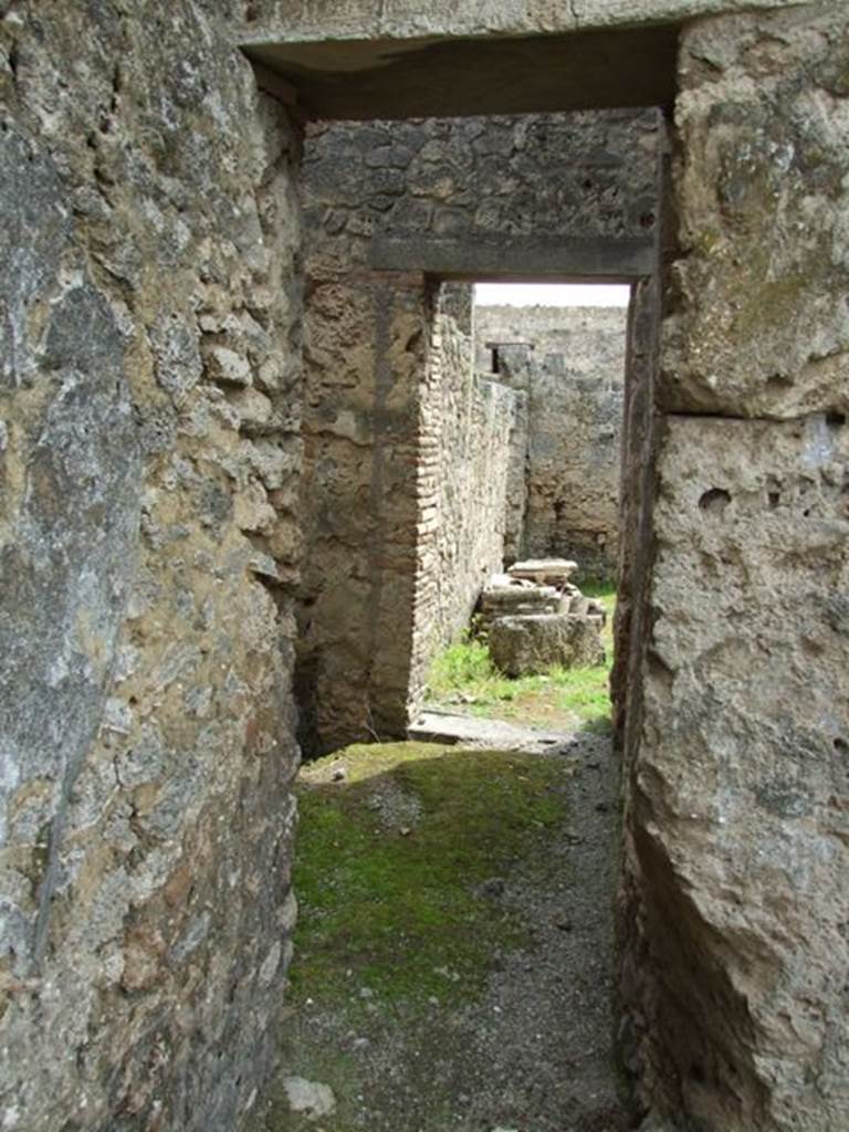 I.9.12 Pompeii. March 2009.  Room 8.  Looking south to atrium.