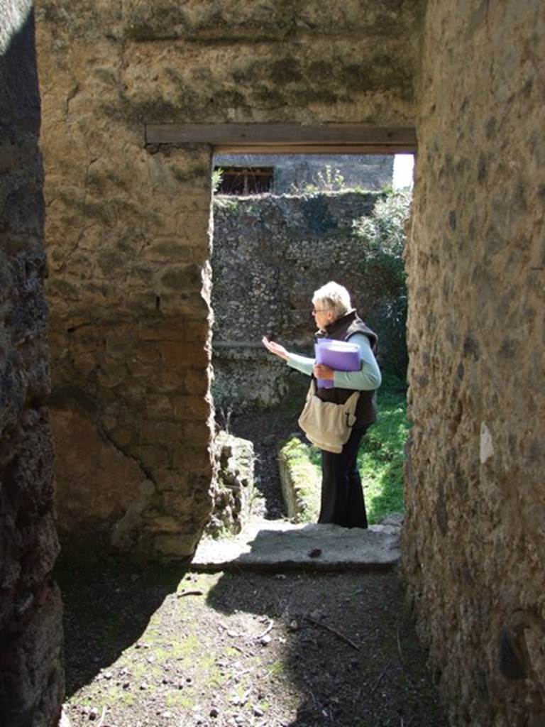 I.10.4 Pompeii. March 2009. Entrance to steps down to lower garden area, at south end of corridor M2.