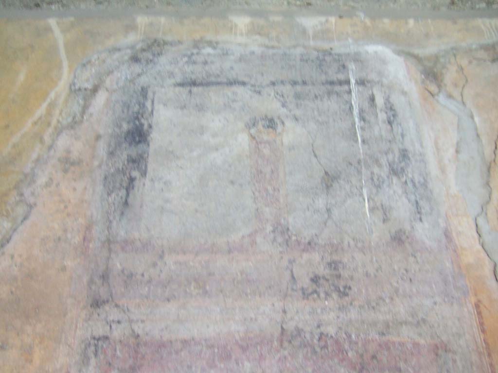 I.10.4 Pompeii. May 2006. Room 18, remains of painted panel from south end of east wall. 