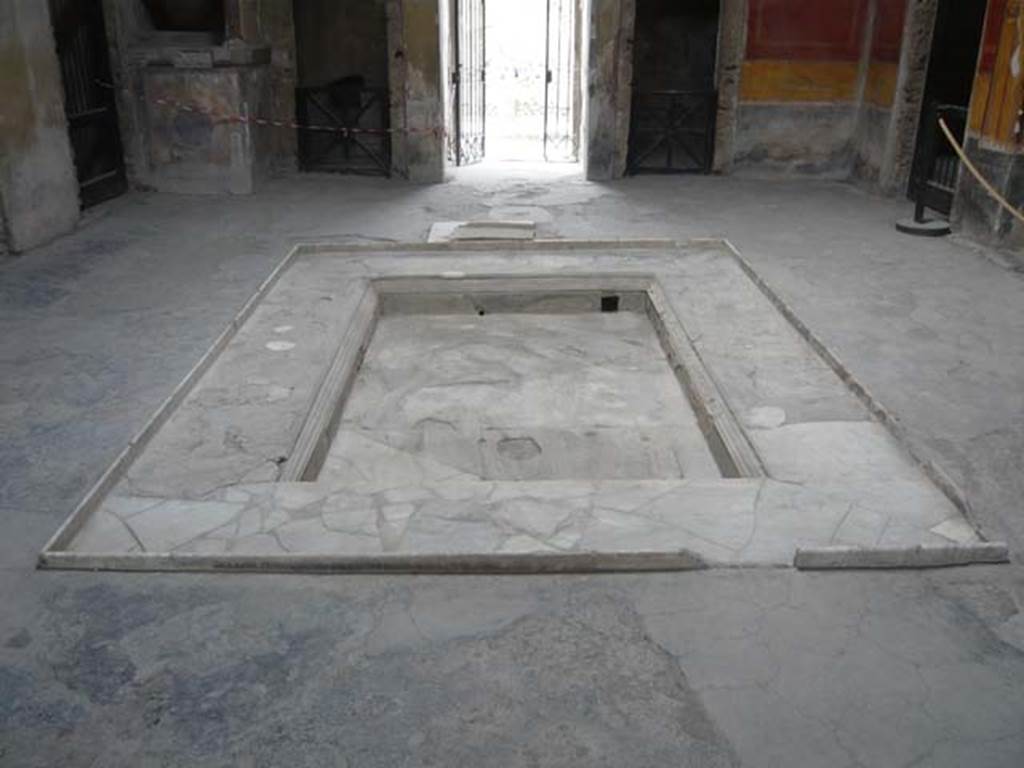 I.10.4 Pompeii. May 2012. Restored roof and compluvium above impluvium in atrium.   
Photo courtesy of Buzz Ferebee.
