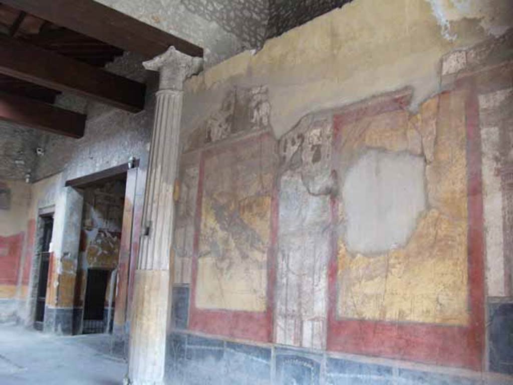 I.10.4 Pompeii. September 2021. Room 8, looking towards the east wall of the tablinum. Photo courtesy of Klaus Heese.