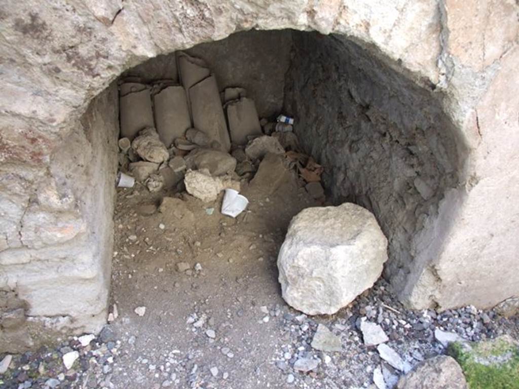 I.10.6 Pompeii.  Workshop.   December 2007. Small room to east of workshop.  Hearth or oven in west wall.