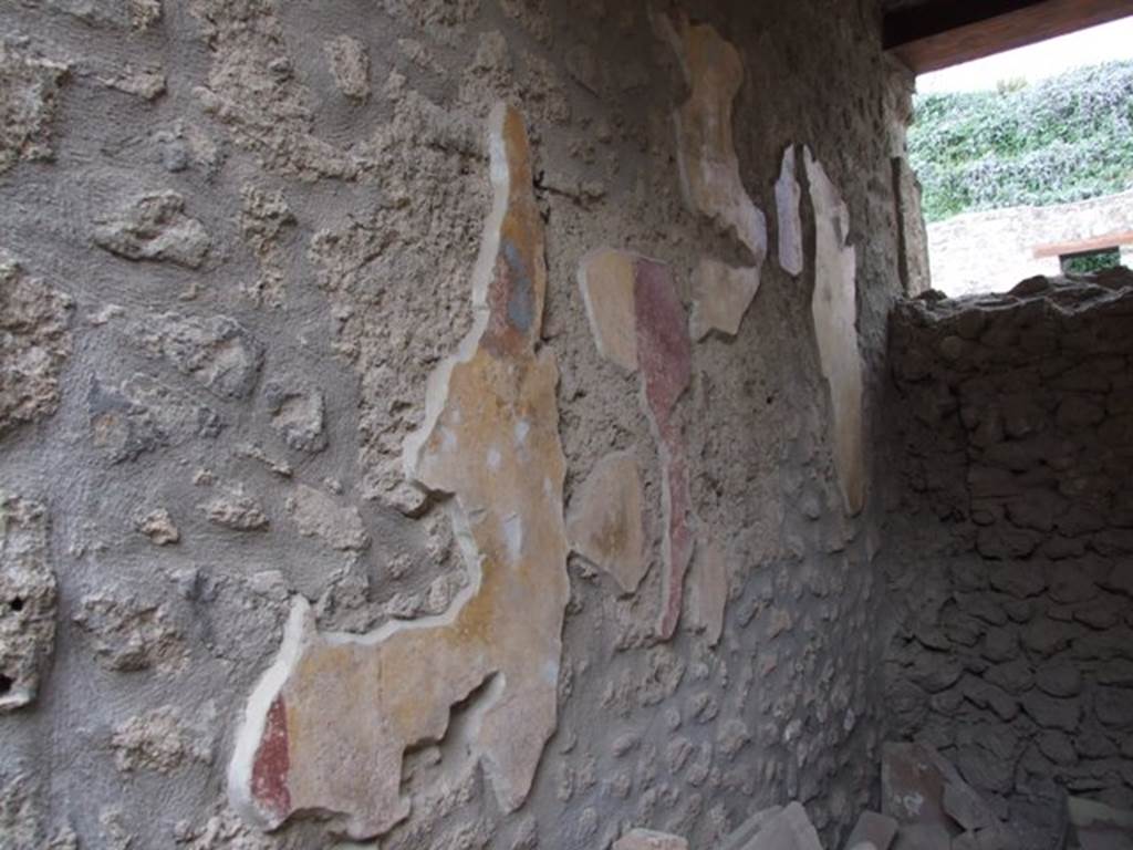 I.11.6 Pompeii. March 2009. West wall of entrance fauces, looking north from interior.