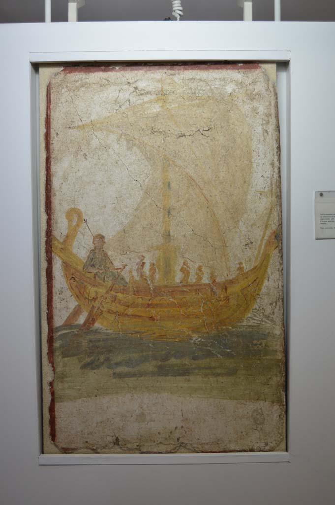 I.13.9 Pompeii. Photograph taken March 2019. Boscoreale Antiquarium.
Wall painting from exterior wall on south side of the entrance.
Foto Taylor Lauritsen, ERC Grant 681269 DÉCOR.
