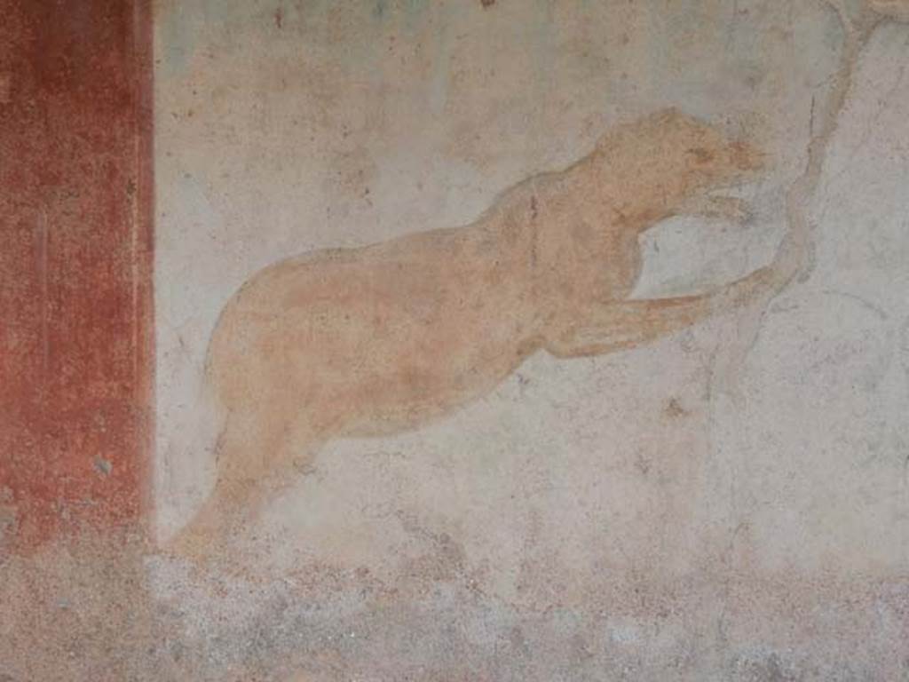 II.2.2 Pompeii. May 2016. Room “i”, wall painting on north wall of upper euripus. Photo courtesy of Buzz Ferebee.