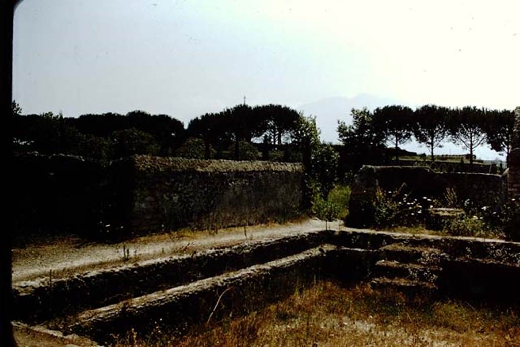 II.4.6 Pompeii. 1959. Looking south-east across swimming pool. Photo by Stanley A. Jashemski.
Source: The Wilhelmina and Stanley A. Jashemski archive in the University of Maryland Library, Special Collections (See collection page) and made available under the Creative Commons Attribution-Non Commercial License v.4. See Licence and use details.
J59f0153
