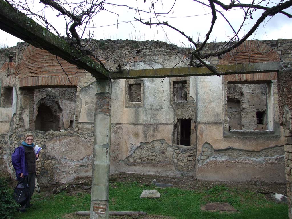 II.4.6 Pompeii. May 2017. Frigidarium/apodyterium, looking towards north wall and doorway from atrium. Photo courtesy of Buzz Ferebee.
