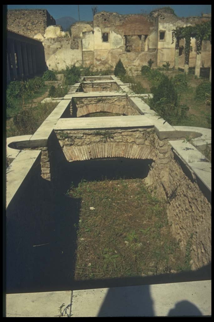 II.4.6 Pompeii. December 2006. Euripus, or water feature, looking north.