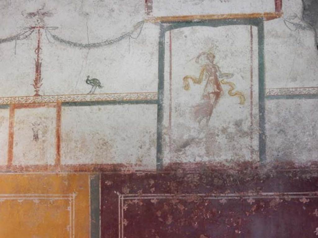 II.9.4, Pompeii. May 2018. Room 6, upper west wall of cubiculum. Photo courtesy of Buzz Ferebee. 

