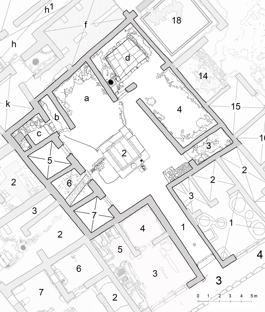 V.1.3 Pompeii. House. Linked to V.1.7.
Room Plan