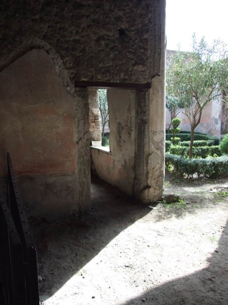 V.1.26 Pompeii. March 2009. 
Room s, looking towards doorway to room t on east side of peristyle garden l. 
