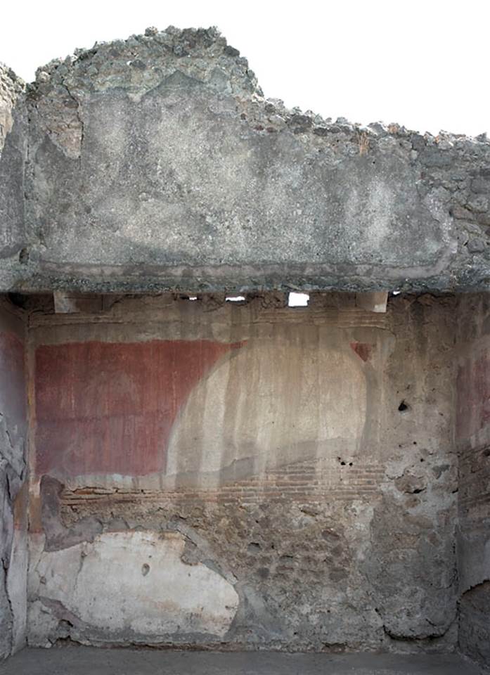 V.1.31 Pompeii. c.2009.  
South wall of rear room 2. Photo by Hans Thorwid.
Photo courtesy of The Swedish Pompeii Project.
