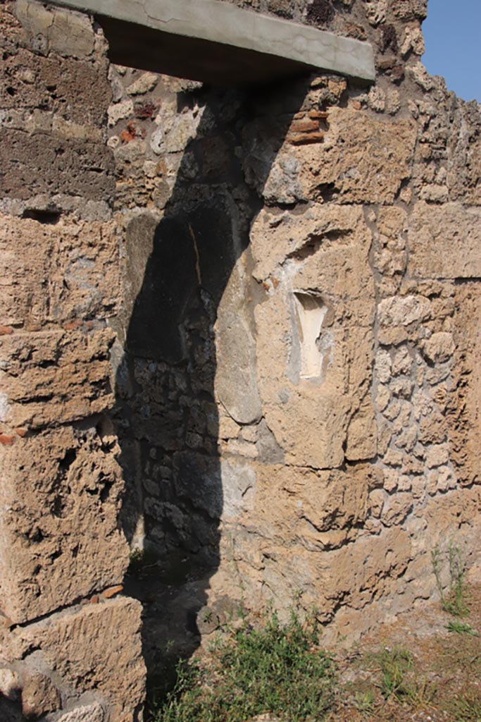 V.2.3 Pompeii. October 2023. 
Doorway in north-wall leading to steps to upper floor. Photo courtesy of Klaus Heese.
