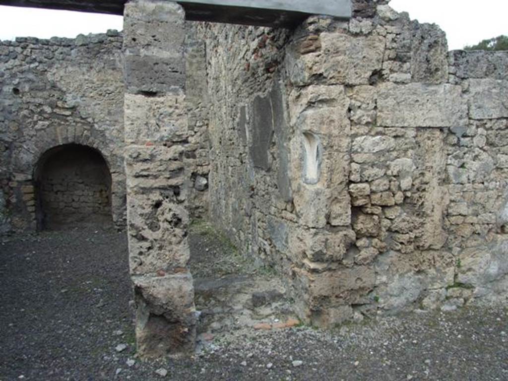 V.2.3 Pompeii.  March 2009. Looking north to site of stairs to upper floor.