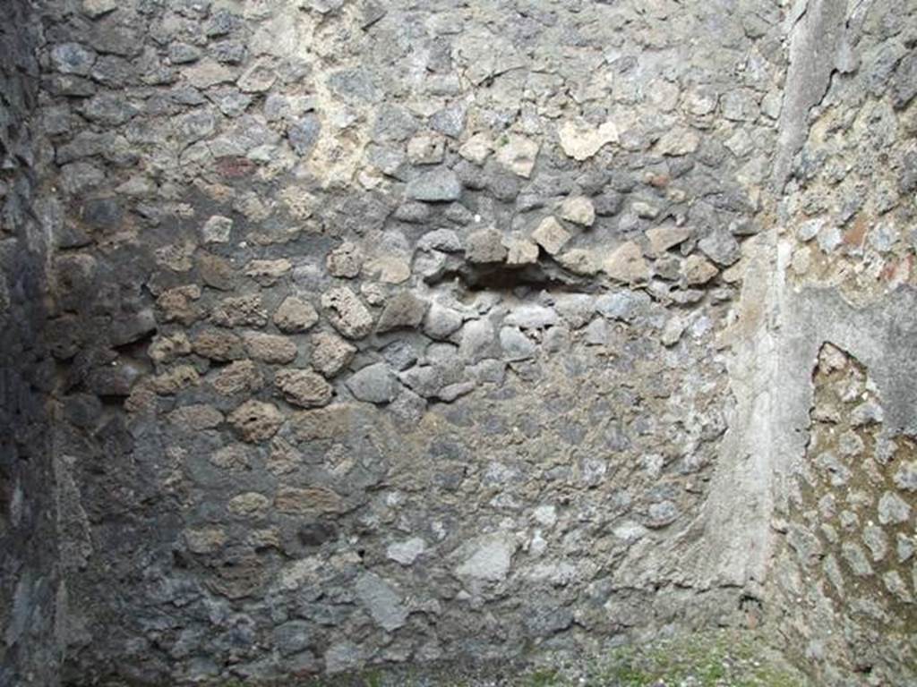 V.2.8 Pompeii. March 2009.  North wall of rear room.