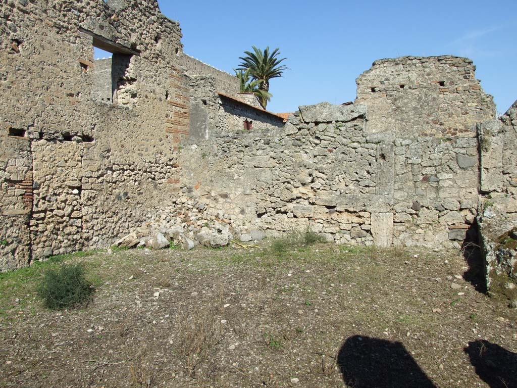 V.3.8 Pompeii. March 2009. East wall of garden (a).