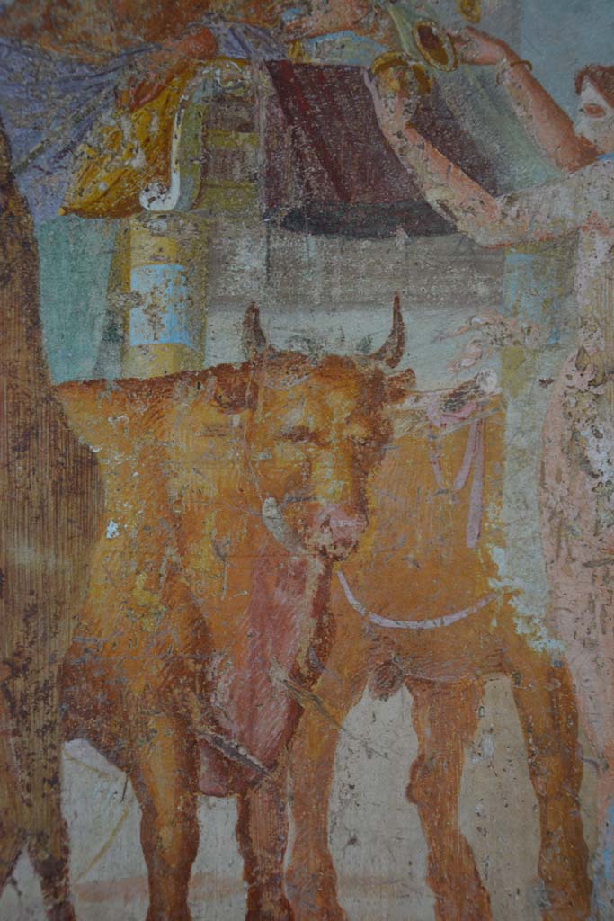 V.4.a Pompeii. March 2018. Room ‘h’, detail from central painting on south wall of tablinum.
Foto Annette Haug, ERC Grant 681269 DÉCOR.
