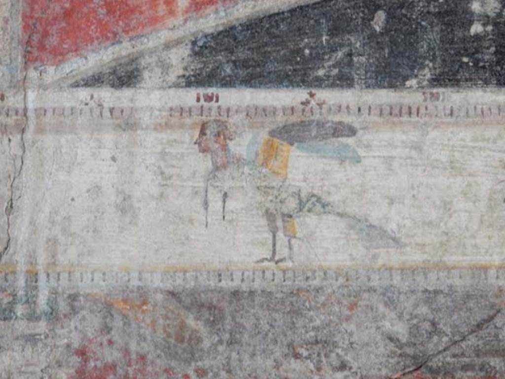 V.4.a Pompeii. May 2015. Detail from upper centre of west wall of cubiculum. 
Photo courtesy of Buzz Ferebee.
