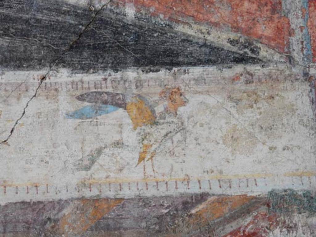 V.4.a Pompeii. May 2015. Detail from upper centre of west wall of cubiculum. 
Photo courtesy of Buzz Ferebee.

