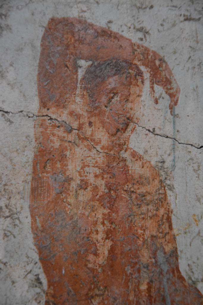 V.4.a Pompeii. March 2018. Room ‘g’, detail of head and body of Theseus.
Foto Annette Haug, ERC Grant 681269 DÉCOR.
