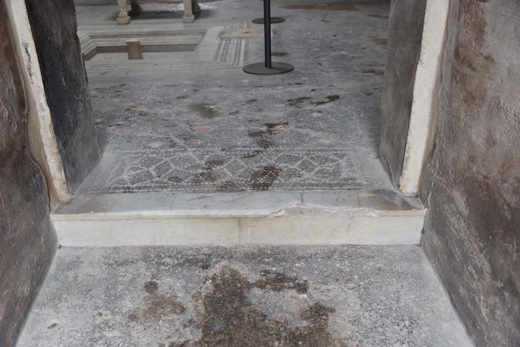 V.4.a Pompeii. March 2018. Looking east from entrance corridor towards step and doorway threshold into atrium.
Foto Annette Haug, ERC Grant 681269 DÉCOR 
