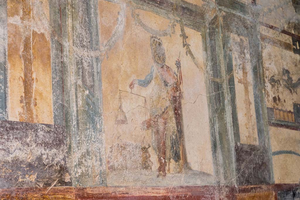 V.6.12, Pompeii. January 2020. Detail of painting on upper north wall. Photo courtesy of Johannes Eber.