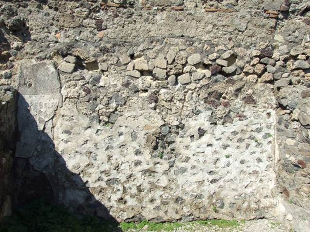 VI.1.2 Pompeii.  March 2009.  Third room on north side.  North wall.