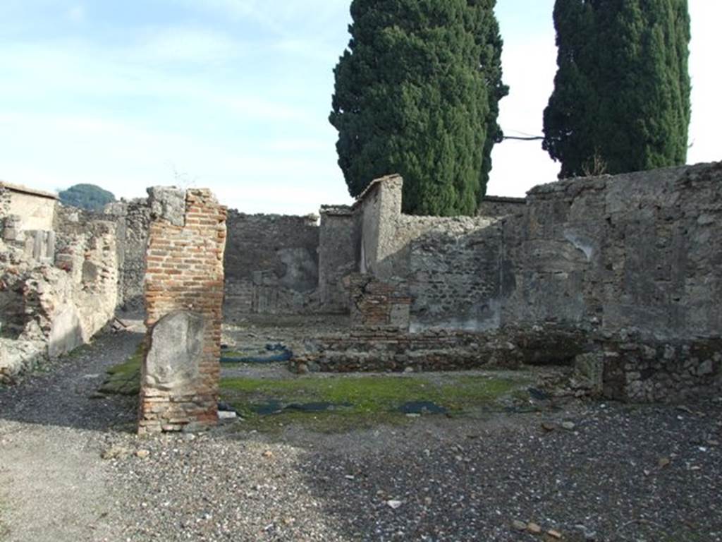 VI.1.7 Pompeii. December 2006. Looking east across south side of atrium and impluvium.