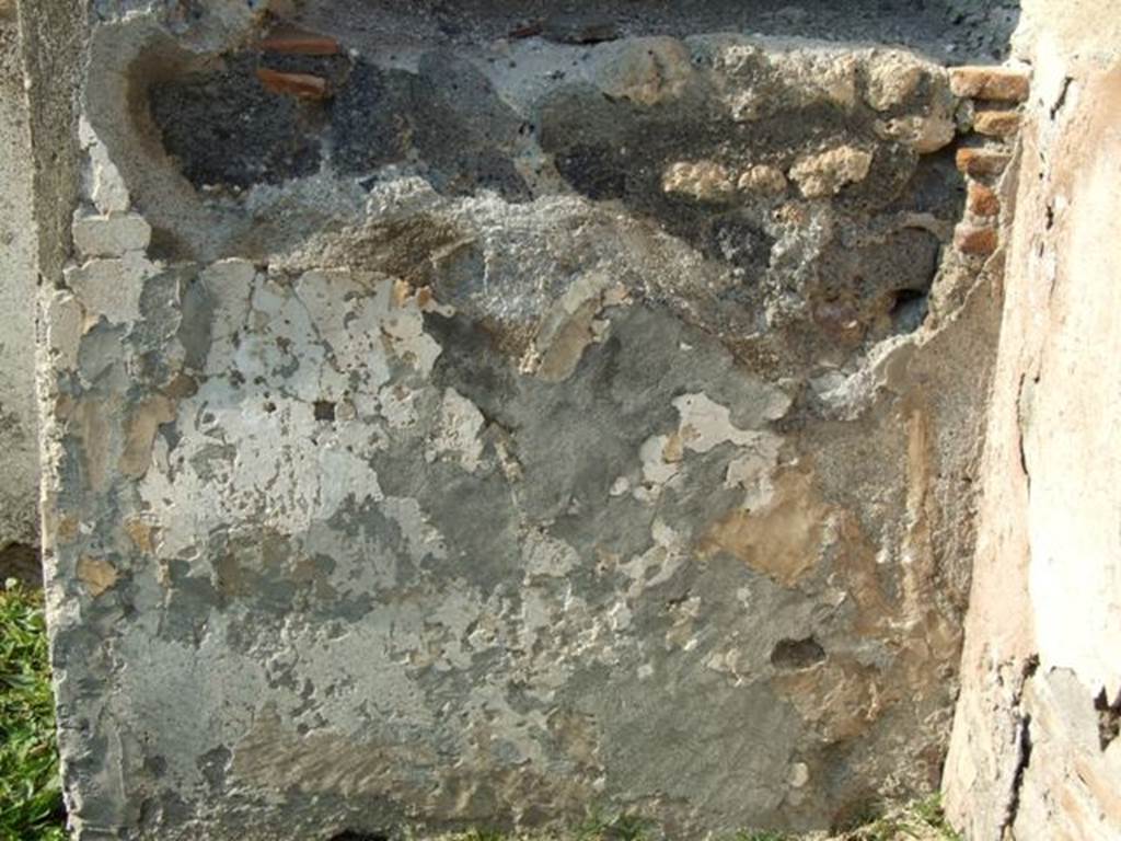 VI.7.6 Pompeii. March 2009. Room 6, garden area, base of aedicula lararium.