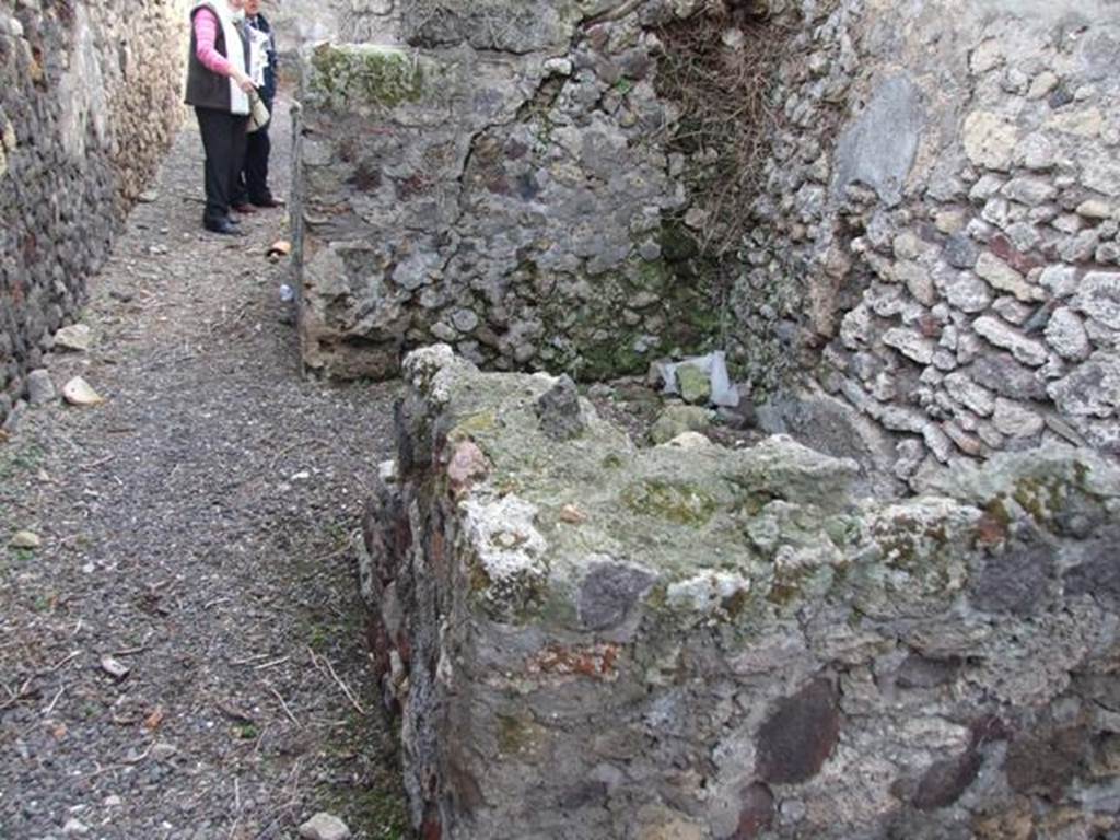 VI.9.2 Pompeii. December 2007. Room 40. Looking south from corridor 30 across room 40 to stone staircase 39.