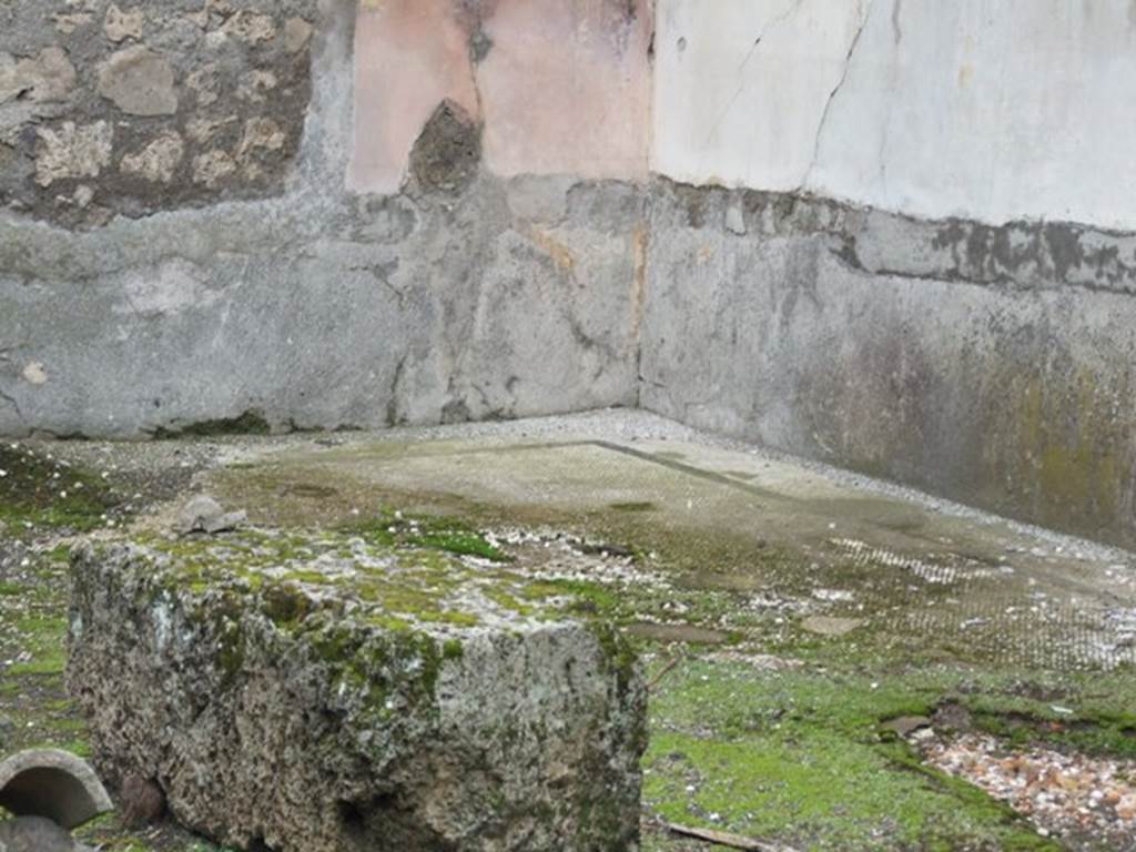 VI.10.11 Pompeii.  March 2009.  Room 15.  Triclinium.  South west corner.