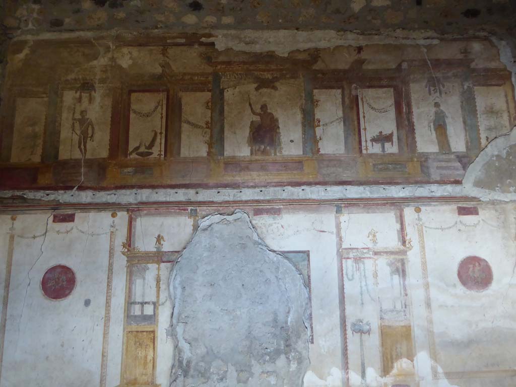 VI.15.1 Pompeii. January 2017. Upper west wall of oecus.
Foto Annette Haug, ERC Grant 681269 DÉCOR.
