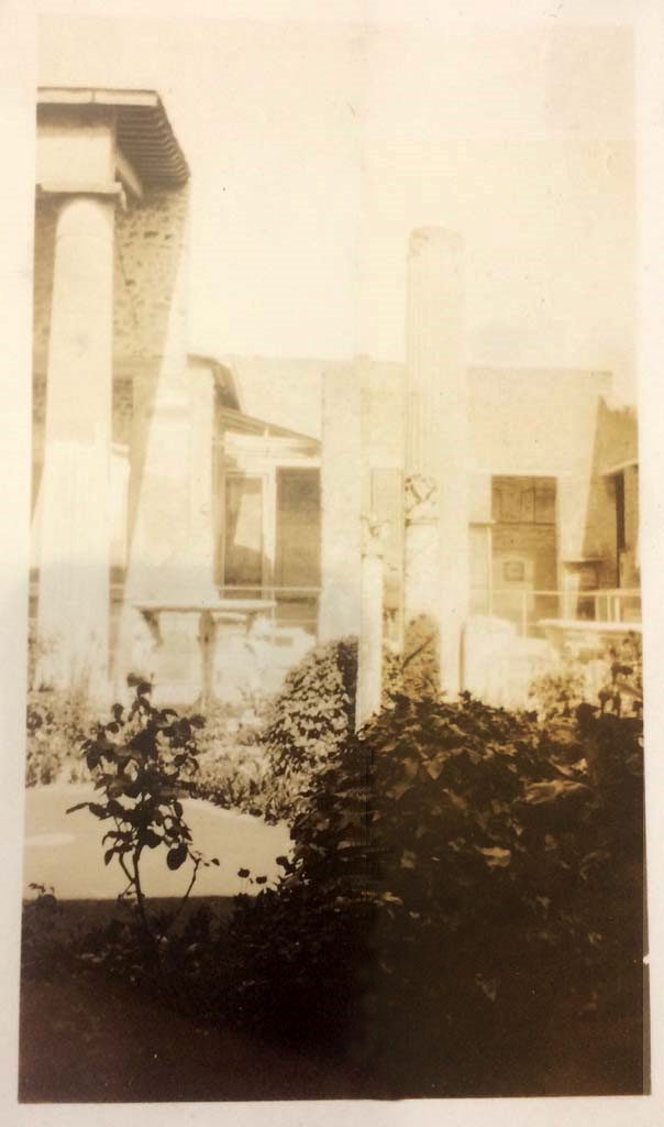 VI.15.1 Pompeii. April 1903. 
Looking east across garden area towards atrium, without a roof. Photo courtesy of Rick Bauer.

