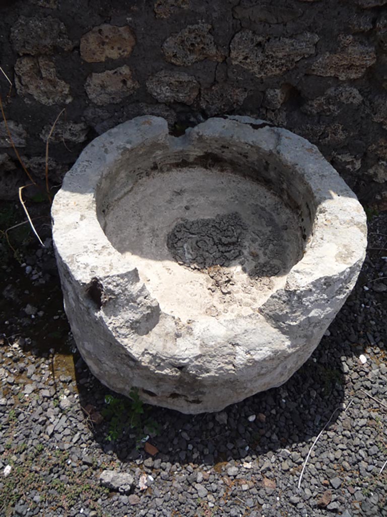 VII.1.36 Pompeii. October 2009. Vessel near south wall of atrium. Photo courtesy of Jared Benton.